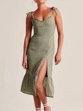 Abercrombie & fitch polkadot midi dress